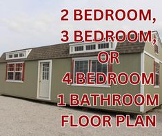 two bedroom, 3 bedroom, or 4 bedroom bathroom floor plan for a tiny house