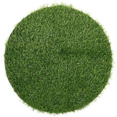 a green grass circle on a white background