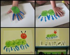 the very hungry caterpillar fingerprint art project