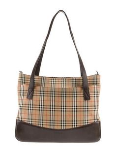 Burberry ToteNeutrals CanvasPlaid PrintTonal HardwareDual Shoulder StrapsSingle Exterior PocketCanvas Lining & Three Interior PocketsZip Closure at Top Canvas Leather Tote Bag, Burberry Plaid, Canvas Leather Tote, Work Bags, Bag Canvas, Canvas Shoulder Bag, Accessories Jacket, Canvas Leather, Leather Tote Bag