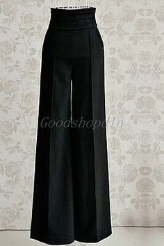 Women Sexy Hot Casual High Waist Flare Wide Leg Long Pants Palazzo Trousers 889 | eBay Black Trousers Outfit Party, Wide Leg Black Pants Outfit, Palazzo Pants Outfit, Black Palazzo Pants, Classy Outfits For Women, Palazzo Trousers, Pants Outfit Casual, Black Wide Leg Pants, Wide Trousers