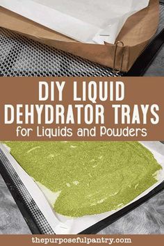 diy liquid dehydraator trays for liquids and powdered sugar