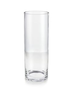 an empty glass on a white background