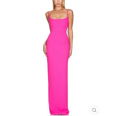 Nookie Bailey Maxi Dress-Neon Pink Size Small Minor Wear On Edge On Bottom But Very Unoticable. Two Minor Pulls Shown In Last Picture. Hot Pink Dress, Hot Pink Dresses, Padded Bra, Padded Bras, Bra Cups, Neon Pink, Gorgeous Dresses, Pink Dress, Pink Color