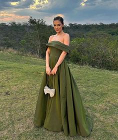 A Line Evening Gown, Civil Dress, Olive Green Bridesmaid Dresses, Satin Sleeves, Flora Dress, Wedding Dresses With Flowers