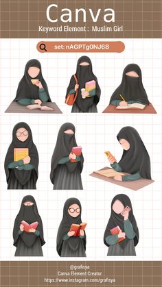 the instructions for how to wear a hijab in different ways, including text and pictures