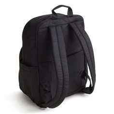 Travel smart and stylishly with our Large Bancroft Backpack. Designed for the modern traveler/commuter/student who values both form and function, this spacious backpack offers ample storage space, organizational features and a sleek design that makes it the perfect companion for your adventures near and far. Whether you're embarking on an international trip, weekend getaway, attending classes, or just doing the everyday work thing, our backpack offers the perfect combination of style, functional Black Vera Bradley Backpack, International Trip, Travel Smart, Luxury Backpack, Women In Black, Backpack Women, Black Luxury, Blue Backpack, Pink Backpack