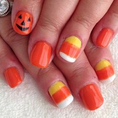 Candy Corn Nails, Halloween Nails Diy, Holloween Nails, Thanksgiving Nail Art, Seasonal Nails, Thanksgiving Nails