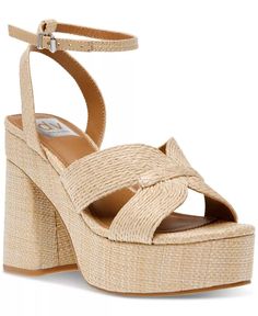 DV Dolce Vita - Women's Waylan Raffia Platform Crossband Dress Sandals Women Platform Shoes, Bare Beauty, Easter Shopping, Luxe Gifts, Dress Sandals, Sandal Women, Platform Shoes, Gifts For Teens, Platform Sandals