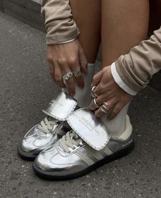 Sambas Adidas, Silver Sneakers, Digital Closet, Trending Sneakers, Instagram Influencer, Fashion Board