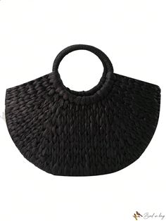 Bird in Bag - Stylish and Spacious Semi-Circular Travel Handbag for Women - Handcrafted from Rattan, Wicker, and Woven Grass Travel Handbag, Peacock Pattern, Travel Handbags, Handbag For Women, Novelty Bags, Tote Pattern, Tote Bag Pattern, Bird In Bag, Bag Bag