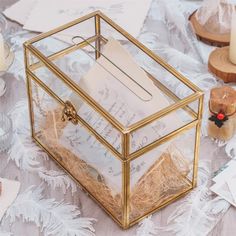 Copy of Handmade Vintage Geometric Glass Card Boxwith slot Terrarium with Latch for Wedding Reception - NCYPgarden Glass Wedding Card Box, Photo Storage Box, Terrarium Gifts, Birthday Party Card, Vintage Centerpieces, Card Box Holder, Mud Rooms, Envelope Box, Cards Holder