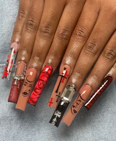 Red Rum, 2022 Nails, Nails Cute, Edgy Nails, Nails 2022, Glow Nails, Dope Nail Designs