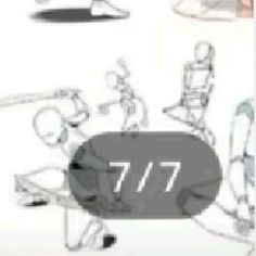 an image of people doing different things in the same room with text that reads 777