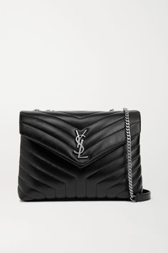 SAINT LAURENT's leather 'Loulou' bag is defined by its signature quilting and archival 'YSL' plaque. Designed in a practical medium size, it's perfectly proportioned to stow all of your daily essentials and more - think wallet, cosmetics case and tablet. Double up the sliding chain strap for a shorter drop. Sac Yves Saint Laurent, Saint Laurent Boots, Signature Quilts, Yves Saint Laurent Bags, Saint Laurent Bag, Small Quilts, Quilted Leather, Chanel Boy Bag, Mr Porter