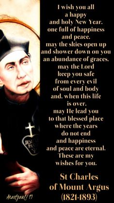 i wish you all a happy and holy new year - st charles of mount argus 5 jan 2019 Happiness And Peace, Mary Catholic, Year One, St Charles, A New Beginning, New Beginning