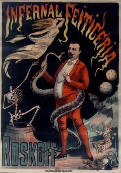 an advertisement for the international festival roskift featuring a man with a snake in his hand