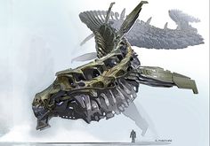 an artistic rendering of a dragon like vehicle