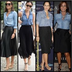 Mode Tips, Denim Shirts, Mode Casual, Outfit Jeans, Mode Inspiration, Work Fashion, Outfits Casuales, Skirt Outfits, Get Dressed