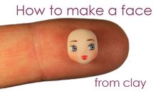 a finger with a doll's face on it and the words how to make a face from clay