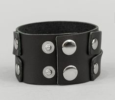 "⚡️ more medium bracelets ➡️ https://www.etsy.com/shop/LeatherLife910?ref=seller-platform-mcnav&section_id=24058840 🔥 buy from 45$ - free shipping 🔥 buy 2 - save 10% 🔥 buy 5 - save 15% The black leather wide cuff bracelet with a metal square is on trend today. Our men wrist bands or women wristband bangle adding and completing any image in fashion outlook. This boho wrap bracelet is a perfect birthday gift for your dad. The leather jewelry bracelet in minimal style is stylish and fancy. S Black Leather Bracelets With Custom Hardware, Black Cuff Bracelet For Everyday, Black Everyday Cuff Bracelet, Everyday Black Cuff Bracelet, Handmade Black Cuff Wristband, Fancy S, Leather Jewelry Bracelet, Boho Wrap Bracelet, Leather Bangle