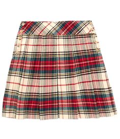 From Polo Ralph Lauren&#x2C; this skirt features:Yarn-dyed plaid fabricAdjustable buttoned tabs at the interior ensure a room-to-grow fitPleated stylingButtoned placket along each hipSignature embroidered pony at the right hemCotton twillMachine wash/tumble dryImported. Twill Skirt, Classic American Style, Ralph Lauren Kids, Ralph Lauren Collection, Plaid Fabric, Dillard's, Yarn Dyeing, American Style, Cotton Twill