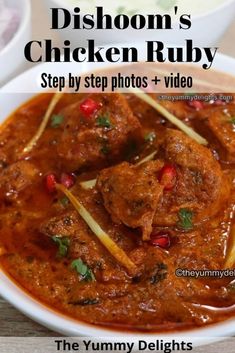 the cover of dishoom's chicken ruby by step by step photos and video