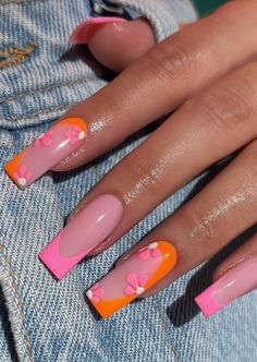 Pink French Tips Nails, French Tips Nails, Nail Art Designs Valentines, Pink French Tip Nails, Nail Art Designs Valentines Day, Nail Designs For Beginners, Pink French Tips, Easy Nail Designs, Pink Tip Nails