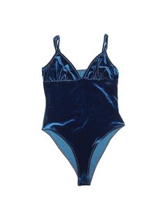 Unbranded Bodysuit Size: Small Tops - used. No Fabric Content | Bodysuit: Blue Tops - Size Small Fitted High Waist Blue Bodysuit, Cheap Blue Women's Bodysuit, Blue V-neck Bodysuit For Party, Cheap Blue One-piece Bodysuit, Blue One-piece Bodysuit With Built-in Bra, Blue High-stretch Sleeveless Bodysuit, Blue Bodysuit, Small Tops, Women Handbags