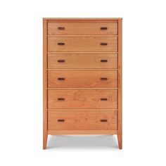 the chest of drawers is made from wood and has five drawers on each side, with two