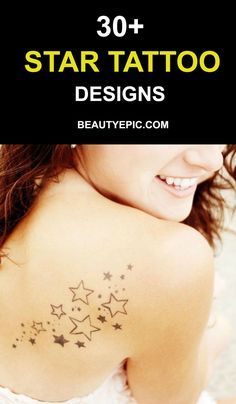 Star Tattoo Thigh, Star Spine Tattoos For Women, Best Star Tattoos For Women, Gratitude Tattoos, Stars Tattoos For Women, Star Design Tattoos, Star Tattoos For Women