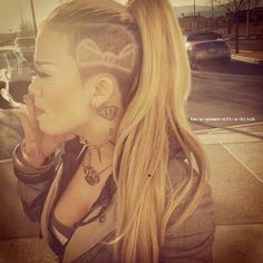 bow hair design <3 hairtattoo Shaved Hair Women, Short Haircut Styles, Hairstyle Names, Thinking Out Loud, Woman Shaving, Oval Face Hairstyles, Faded Hair