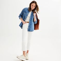 Add the finishing touch to any outfit with this Women's Sonoma Goods For Life® Lightweight Denim Shacket.Click on this WOMEN'S GUIDE to find the perfect fit and more! Add the finishing touch to any outfit with this Women's Sonoma Goods For Life® Lightweight Denim Shacket.Click on this WOMEN'S GUIDE to find the perfect fit and more! FEATURES Collared neckline Button front Long rolled sleeves Button cuffs Rounded hemFIT & SIZING Relaxed shacket styling 27 1/2-in. length from shoulder to hemFABRIC Relaxed Fit Medium Wash Denim Jacket For Day Out, Casual Medium Wash Shacket For Everyday, Casual Denim Shacket For Everyday, Oversized Denim Top For Everyday, Casual Medium Wash Shacket, Casual Spring Shacket For Gatherings, Casual Medium Wash Shacket For Workwear, Casual Denim Shacket With Relaxed Fit, Casual Relaxed Fit Denim Shacket