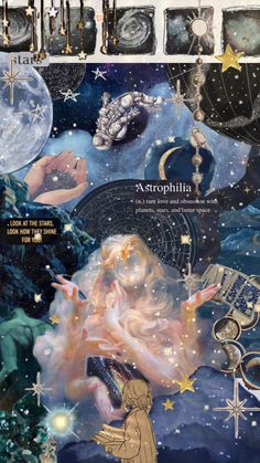 the cover to astrophiia, with an image of a woman surrounded by stars and planets