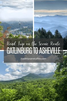 the scenic view of gatlinburg to ashville from road trip on the scenic route