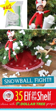 40+ (and growing!!) BRAND NEW Elf on the Shelf ideas for this year! These fun, creative & EASY Elf on the Shelf ideas all include an item from the Dollar Tree! #Christmas #ElfOnTheShelf #Ideas #Easy #Funny #Toddler #DIY #DollarStore Tree Props, Funny Elf On The Shelf, Christmas Preparation, Elf On The Shelf Ideas, Religious Christmas, Album Design, Shelf Ideas