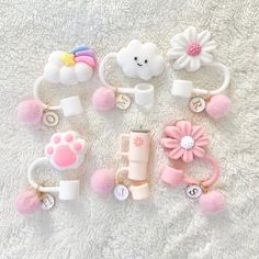 This stylish Quencher accessory straw cap is a cute & fun way to keep your drink clean & prevent dust. It is durable & reusable with an adorable design plus add your letter charm and pink Pom Pom. Keep the dust, germs, and bugs out of your tumbler in the cutest way! 🤍✨ 🤍 Product details:  * Fits 9- 10MM(0.40 in) wide Quencher straws * Fits 20,30,40oz Stanley Quencher, Simple Modern Trek * Soft silicone  * Prevents dust * BPA Free  * Reusable straw topper  * Color may vary slightly from compute Tumbler Handle, Straw Cover, Engraved Tumbler, Christmas Gifts For Wife, Letter Charm