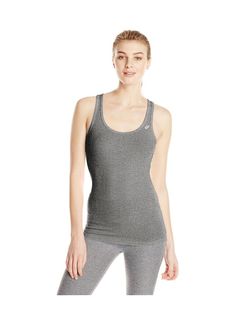 95% Nylon, 5% Spandex Made in US 2x2 spandex rib polyester fabric provides moisture transfer Self-fabric binding enhances comfort Reflective elements for increased visibility Asics Women, Active Wear Tops, Maternity Clothes, Active Wear For Women, Basic Tank Top, Athletic Tank Tops, Binding, Polyester Fabric, Active Wear