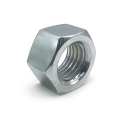 an aluminum nut on a white background