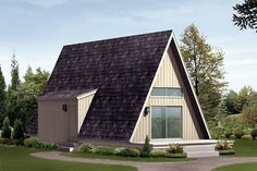 House Plan 85944 - A-Frame, Cabin Style House Plan with 720 Sq Ft, 1 Bed, 1 Bath Small House Plans With Loft, Mother In Law Cottage, House Plan With Loft, Loft Plan, Cabin Floor, A Frame House Plans, Cabin House, Cabin House Plans, House Plans And More