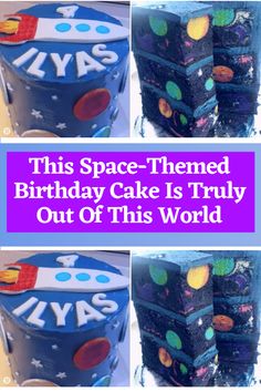 this space themed birthday cake is truly out of this world