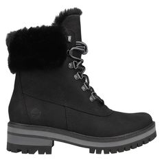 Shearling-tipped and coming in rich seasonal neutrals, Timberland's Courmayeur Valley waterproof boots are cool-weather essentials. $74.97 Boots Casual, Timberlands, Timberlands Women, Waterproof Boots, Shoe Store, Casual Boots, Lace Up Boots, Shoes Online, Black Shoes