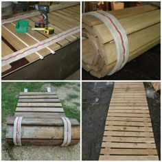 several pictures of different types of wooden planks