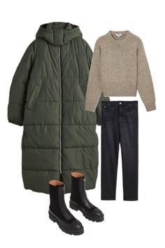 Green Coat Outfit, Khaki Coat, Modest Casual Outfits, Outfit Layout, Street Style Winter, Casual Chic Outfit, Coat Outfits, Winter Looks, Fall Winter Outfits