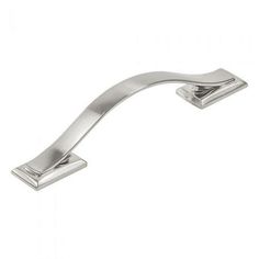 an image of a chrome handle on a white background