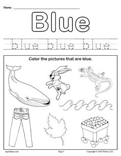 FREE Color Blue Worksheet Blue Worksheet, Color Blue Activities, Coloring Worksheets For Kindergarten, Color Worksheets For Preschool, Weekly Themes, Pre K Worksheets, Kindergarten Colors, Preschool Centers, Preschool Colors