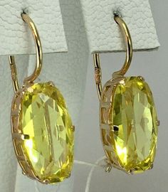 USSR Vintage Original Soviet Rose Gold Citrine (lab. created) Earrings 583 14K | eBay Vintage Gold Earrings, Lviv Ukraine, Lviv, How To Make Earrings, Vintage Gold, Citrine, Gold Earrings, Ukraine, Lab