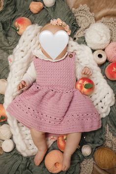 Crochet Baby Dress Pattern - Etsy Czech Republic Cute Fitted Crochet Cotton Dress, Fitted Crochet Cotton Dress In Cute Style, Hand Knitted Cute Cotton Dresses, Hand Knitted Cotton Dresses In Cute Style, Cute Hand Knitted Cotton Dresses, Cute Cotton Dress With Crochet Lace, Hand-knitted Cotton Dresses In Cute Style, Cute Hand Knitted Pink Dress, Cute Cotton Crochet Dresses