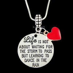 Learning to Dance in the Rain Necklace, Inspirational Keychain Overcoming Adversity Resilience Motivational Jewelry 17th 18th Birthday Gifts Learning To Dance, Motivational Jewelry, Dance In The Rain, Overcoming Adversity, Learn To Dance