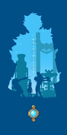 the poster for an upcoming anime film, with silhouettes of two people in front of a